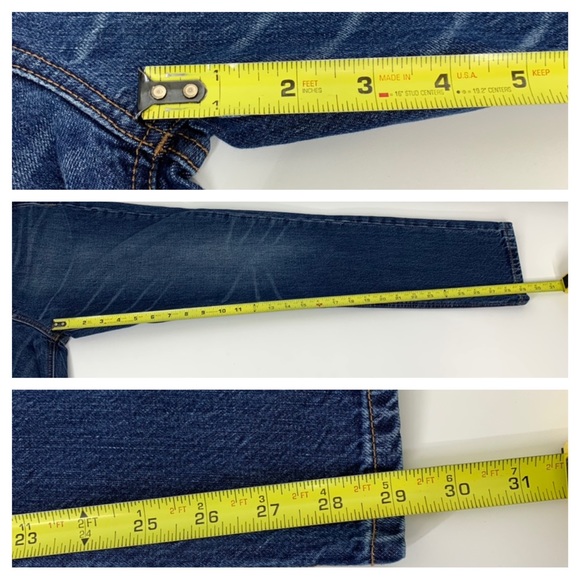 Lands’ End Straight Taper Medium Wash Classic Blue Jeans Mid To High Rise Size 2 - Picture 15 of 16